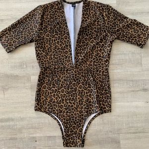 Leopard cheetah festival sleeved onesie